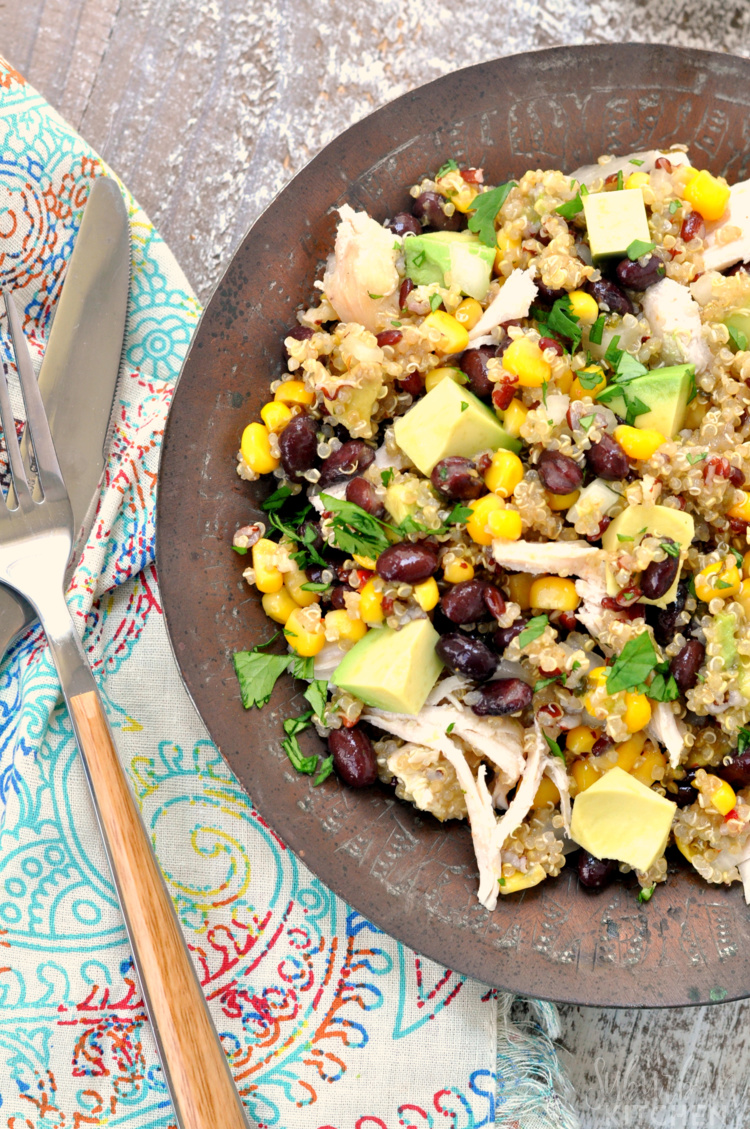 BBQ chicken quinoa salad bowls (+ video) - Family Food on the Table