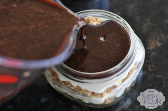 chocolate eclair in jar