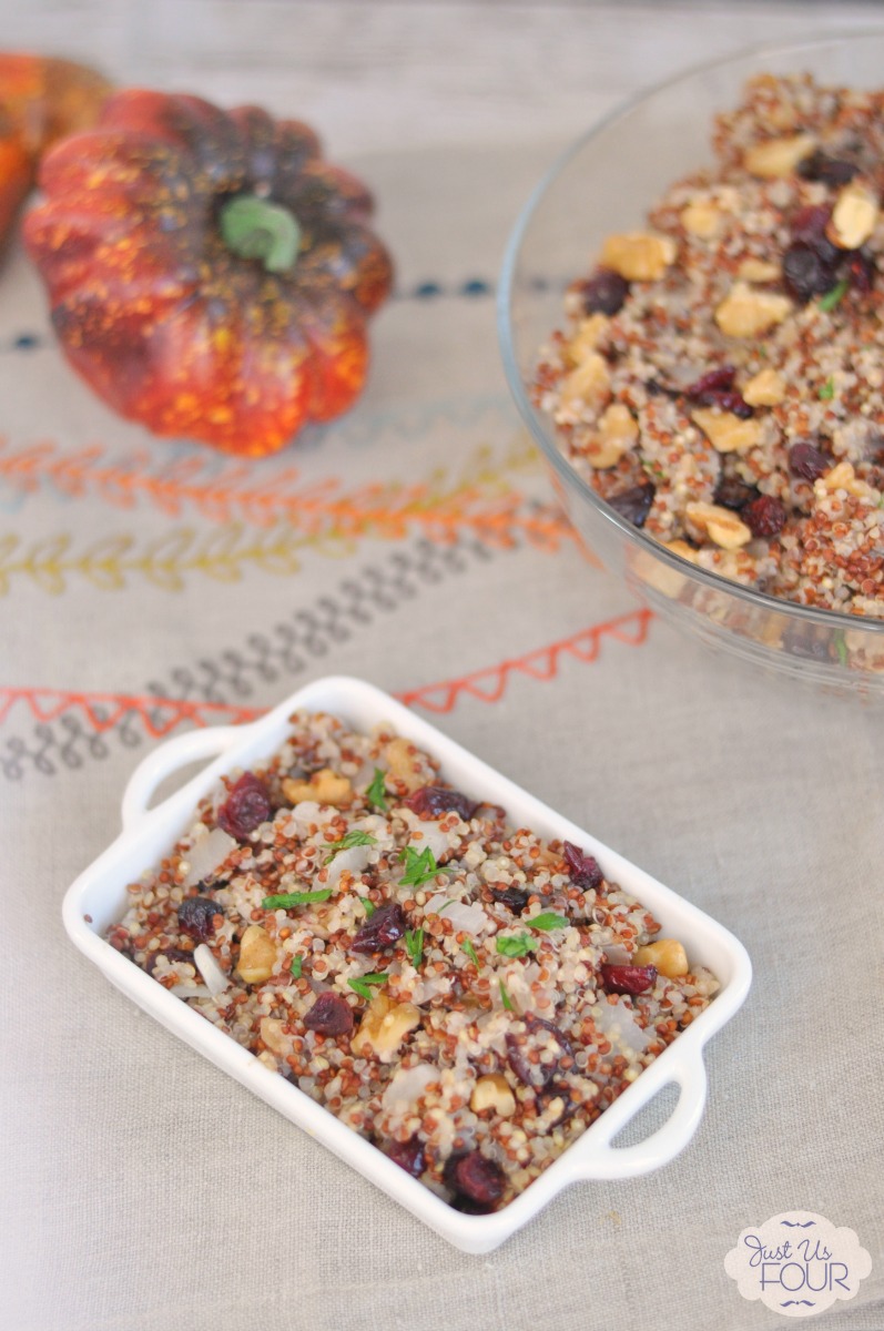 Cranberry Walnut Quinoa Stuffing - My Suburban Kitchen