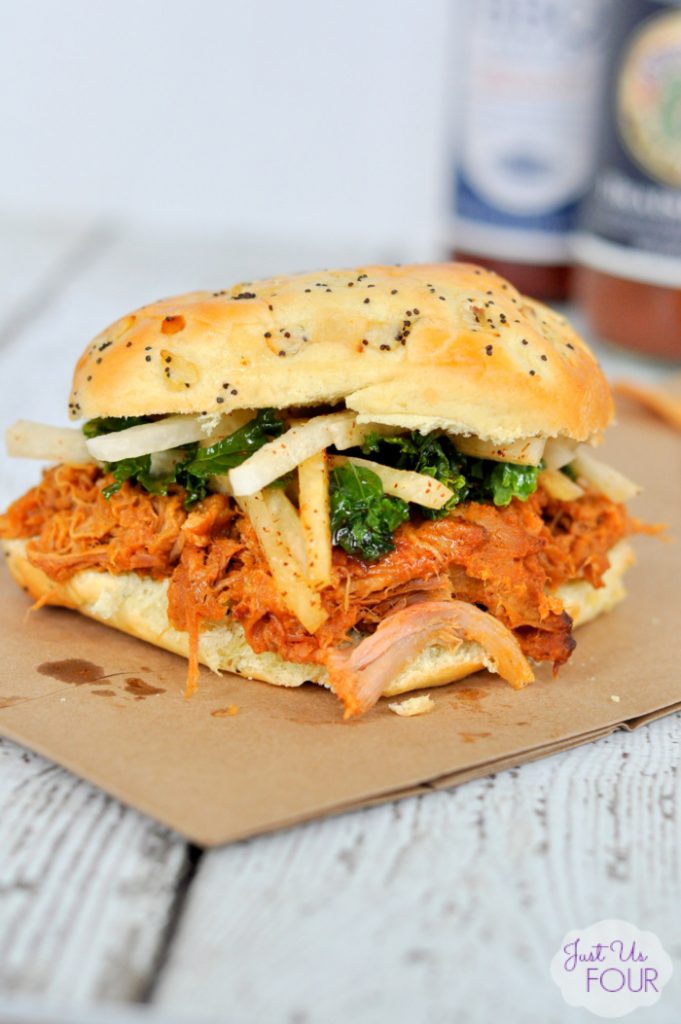 Braised Pork Sandwich with Jicama Kale Slaw - My Suburban 