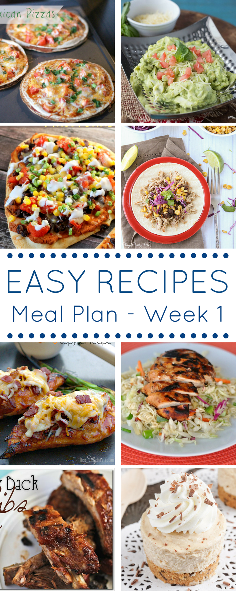 The Easy Dinner Recipes Meal Plan - Week 1 - My Suburban Kitchen