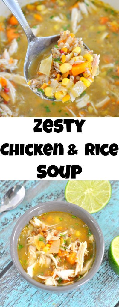 Zesty Chicken and Rice Soup - My Suburban Kitchen