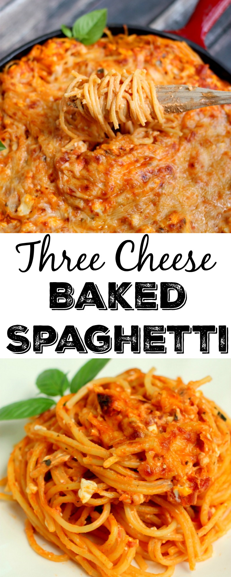Three Cheese Baked Spaghetti - A Yummy Baked Spaghetti Recipe