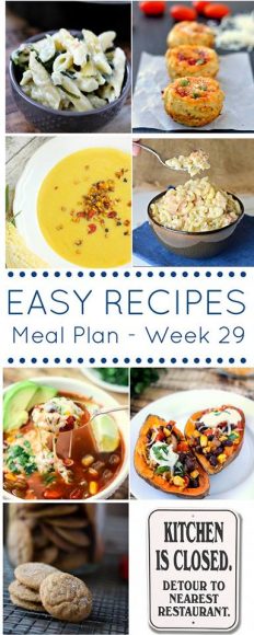 Easy Dinner Recipes Meal Plan - My Suburban Kitchen