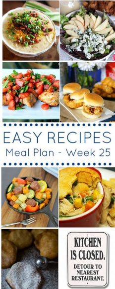Easy Recipes Meal Plan - Week 25 - My Suburban Kitchen