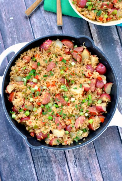 One Pan Dirty Rice Skillet - My Suburban Kitchen