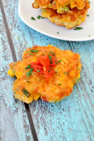 Grilled Mexican Corn Cakes with Fresh Salsa - My Suburban Kitchen