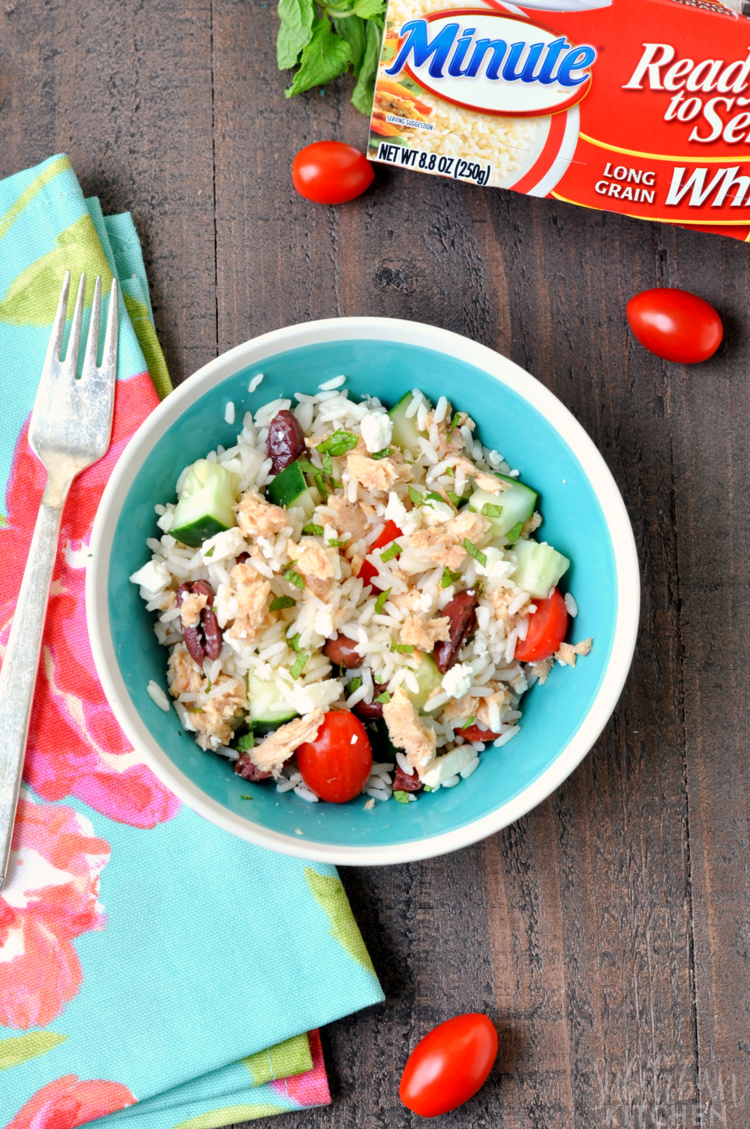 Easy Greek Rice Salad - My Suburban Kitchen