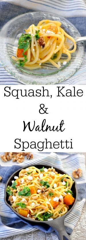 Butternut Squash, Kale and Walnut Spaghetti - My Suburban Kitchen
