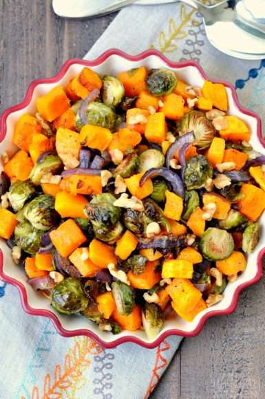 Roasted Brussels Sprouts & Butternut Squash - A Brussel Sprouts Recipe