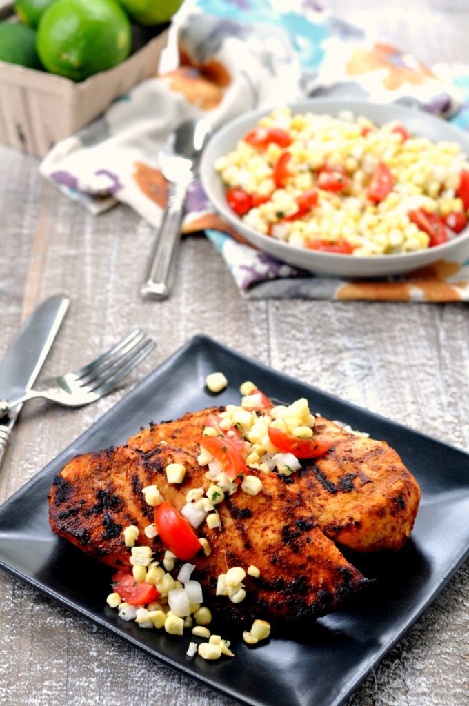 Grilled Chipotle Lime Chicken with Corn Relish -A Chipotle Chicken Recipe