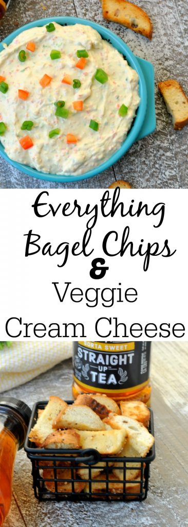Everything Bagel Chips with Veggie Cream Cheese - My Suburban Kitchen