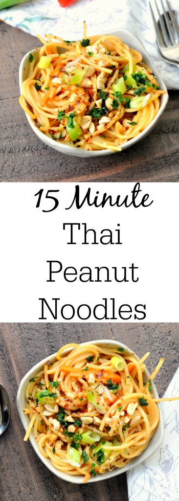 15 Minute Thai Peanut Noodles - My Suburban Kitchen