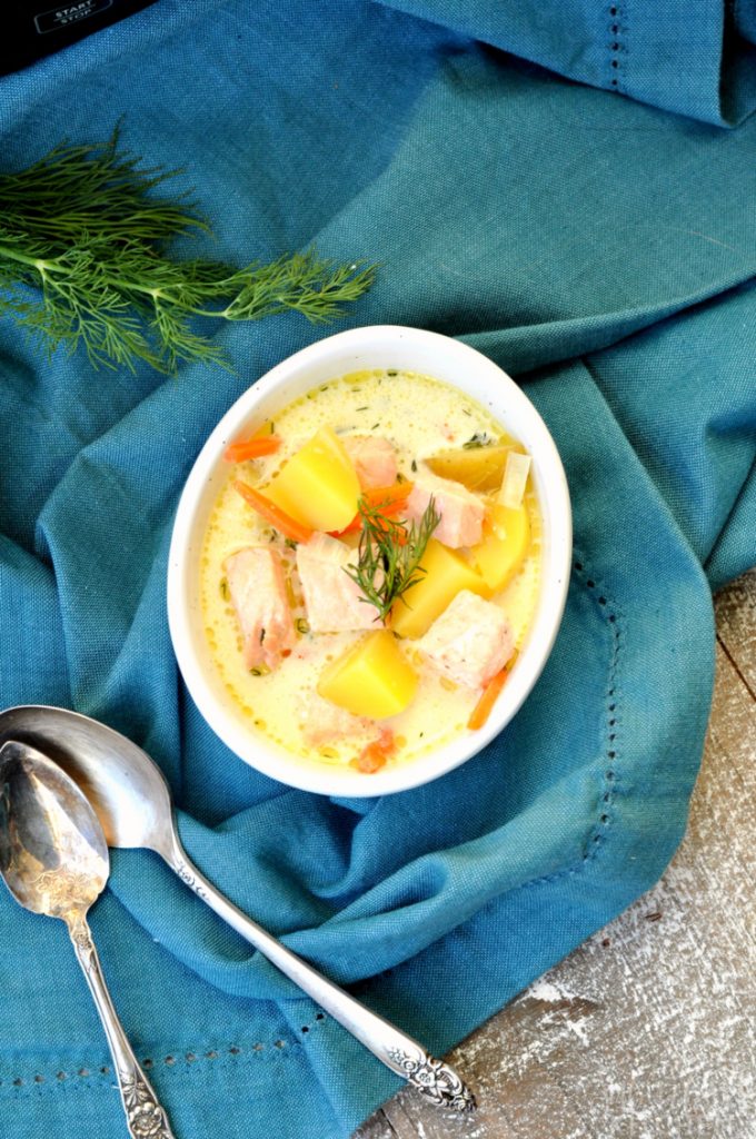 Crock-Pot® Salmon Potato Soup and Meal Plan - My Suburban Kitchen