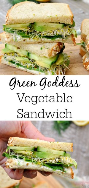 Green Goddess Vegetable Sandwich - My Suburban Kitchen