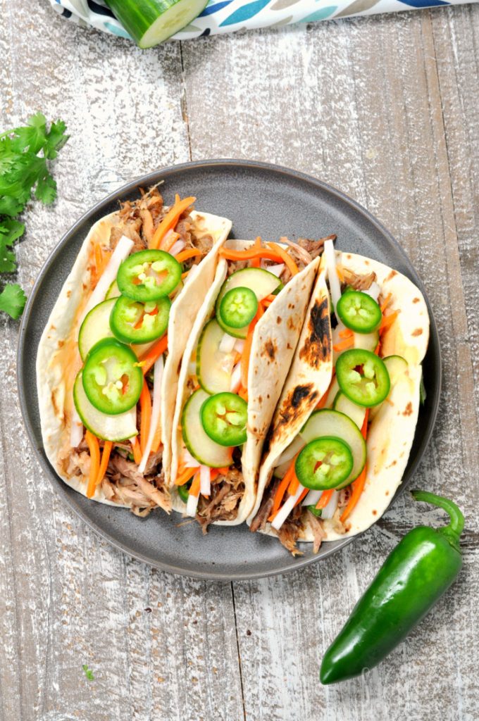 Pork Banh Mi Tacos - My Suburban Kitchen