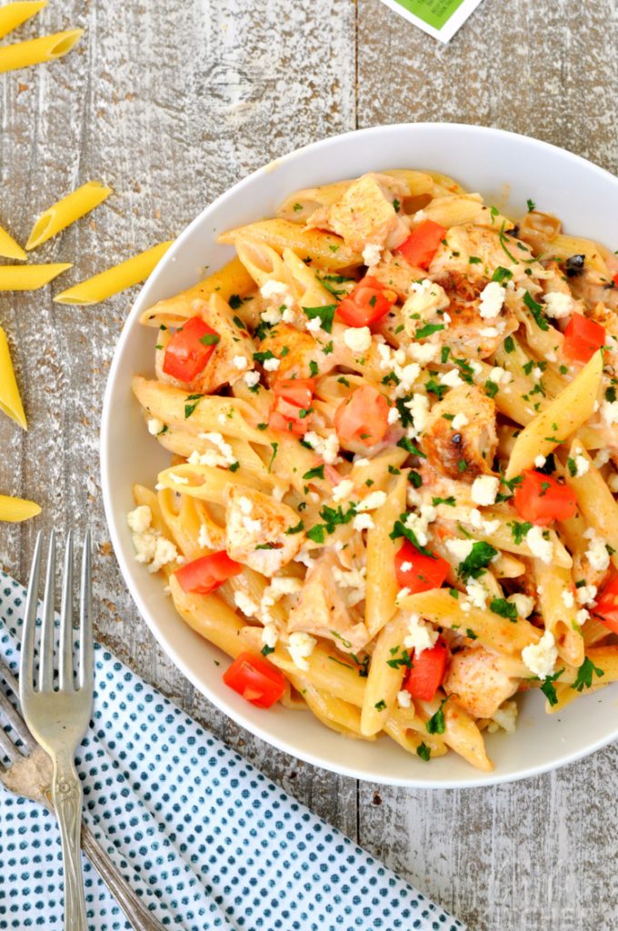 One Pot Taco Chicken Alfredo Pasta - My Suburban Kitchen