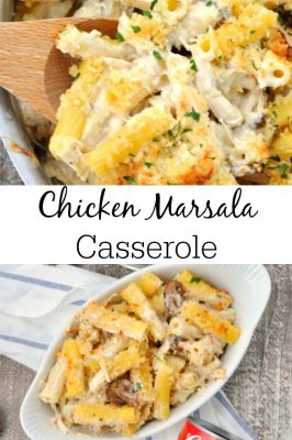 Creamy Chicken Marsala Casserole - My Suburban Kitchen