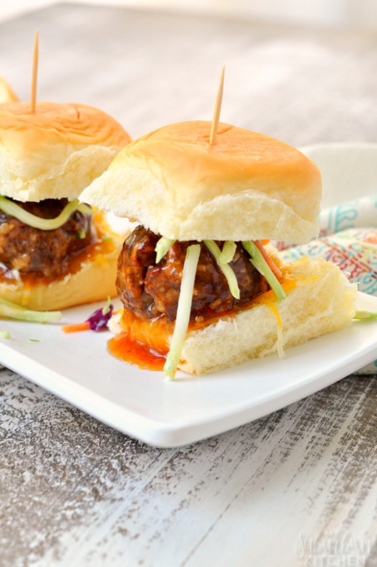 Hawaiian Meatball Sliders - My Suburban Kitchen