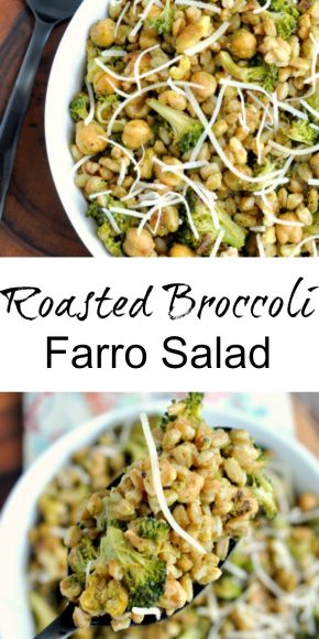 Roasted Broccoli Farro Salad - My Suburban Kitchen