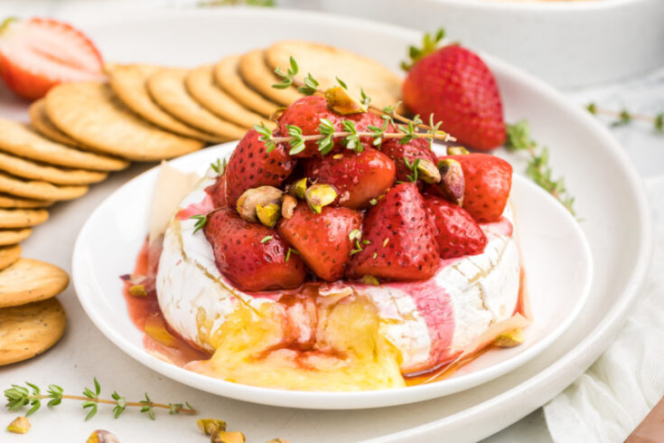 Roasted Strawberry Baked Brie